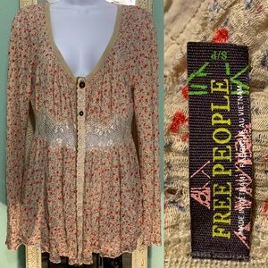 Free People Multicolor Cardigan Size: (S)